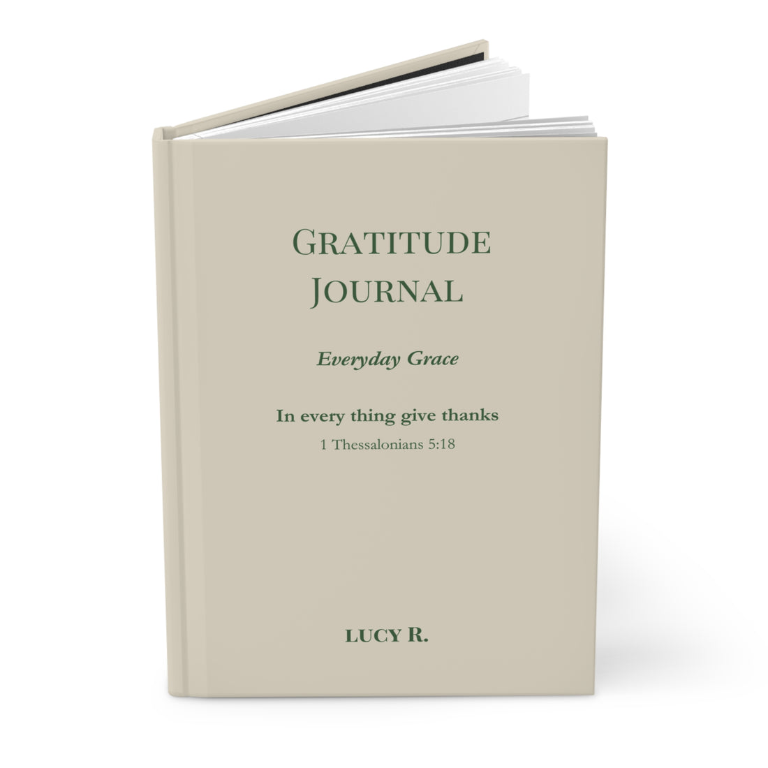 Gratitude Journal “Everyday Grace”, Personalized – Sage