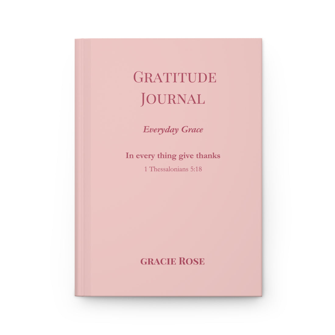 Gratitude journal ‘Everyday Grace’, personalized, blush color, faith-inspired journal