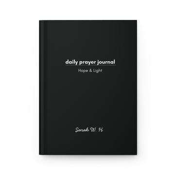 Hope & Light - Personalized Modern Black Daily Prayer Journal