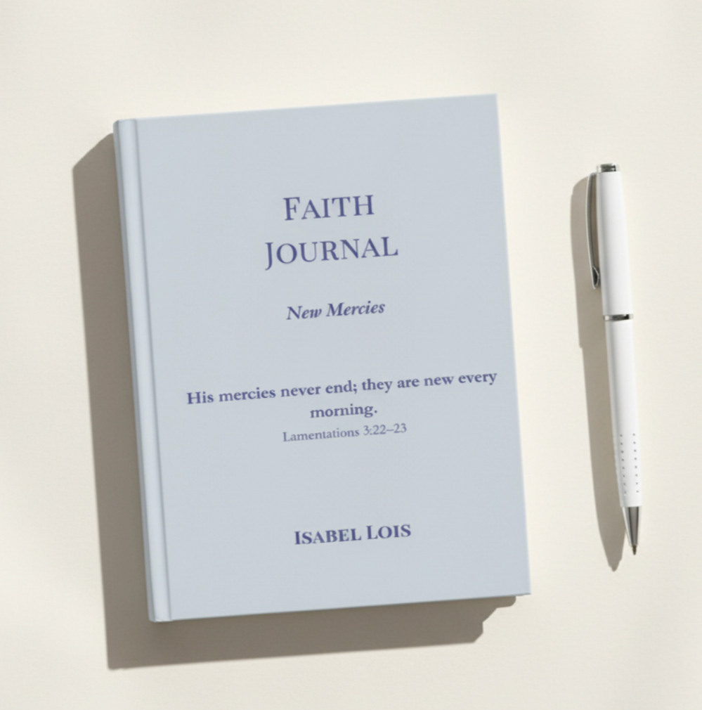 New Hope Little Blessing gift set with faith journal and tin candle, minimalist Christian gift set