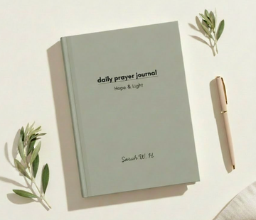 Olive Hope & Light - Personalized Modern Daily Prayer Journal